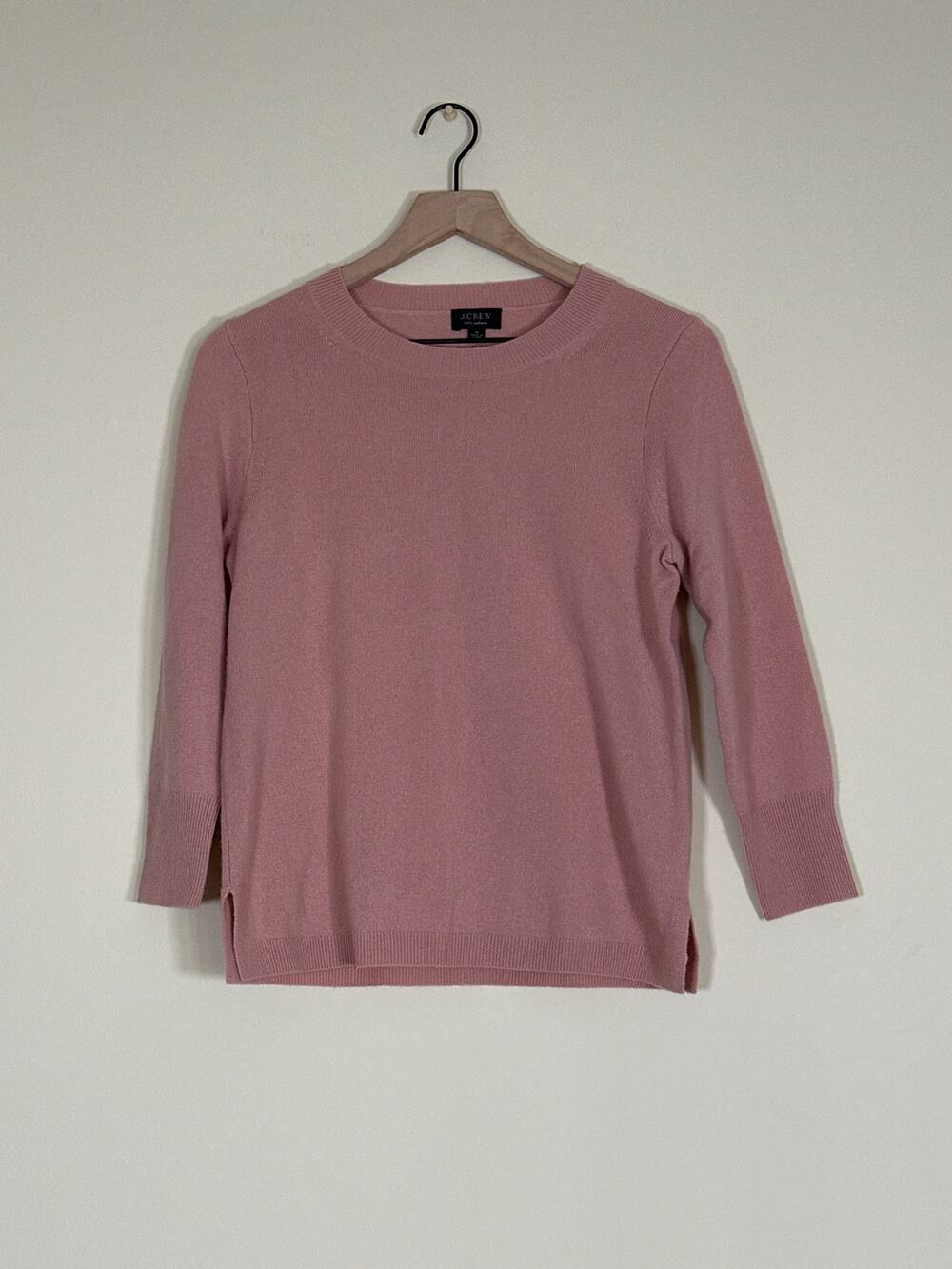 J.Crew 100% Cashmere Pink Crewneck Sweater Women’s Medium Lightweight Knit